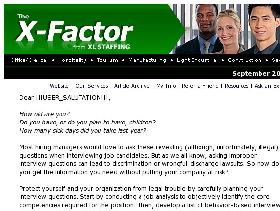 The X-Factor: Are your interview questions illegal?