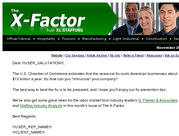 The X-Factor: Ready for the 2010-2011 cold and flu season?