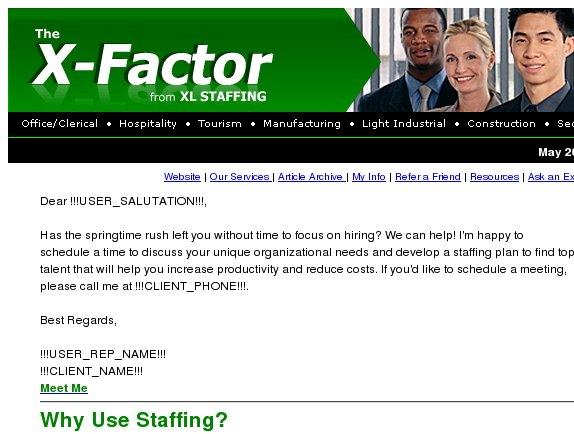 The X-Factor: Why Use Staffing?